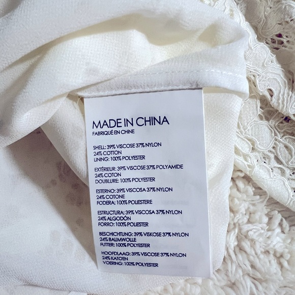 NEW! Club Monaco Jarne Lace Top-Cashew Milk - Picture 4 of 4